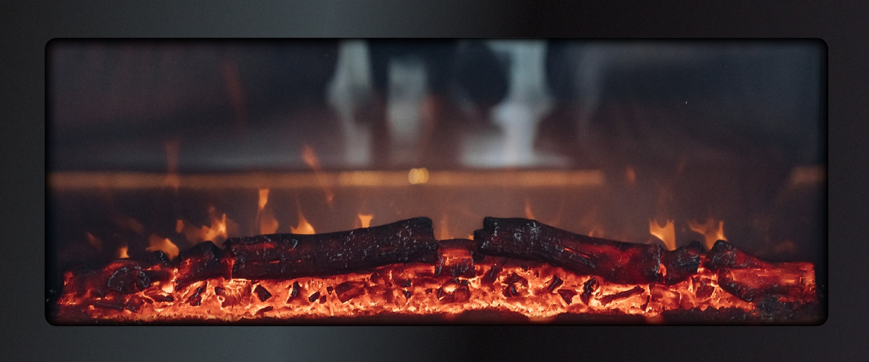 Red Saw Visual Wireframe An electric fireplace