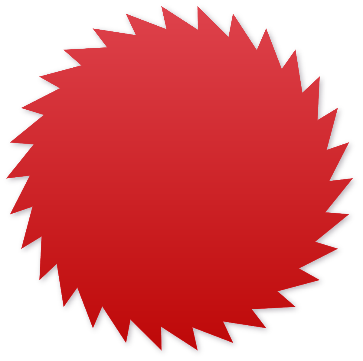 Gradient Saw wShadow A red saw blade