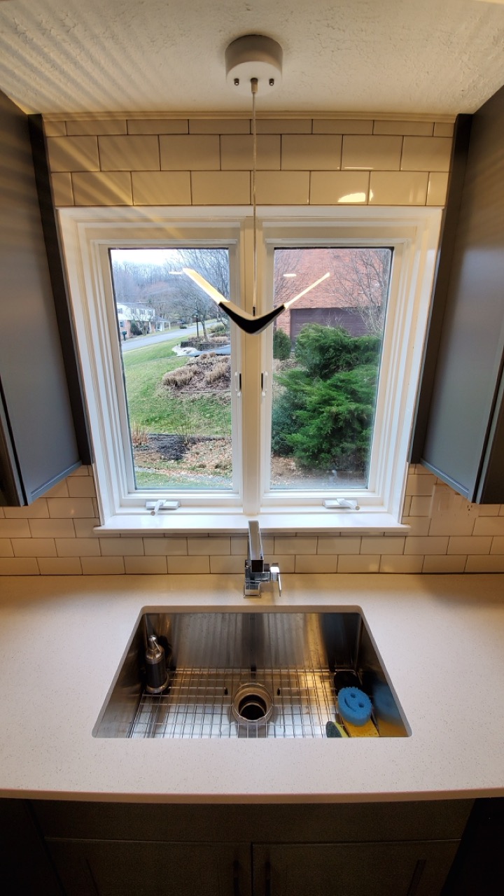 Custom lighting over a sink